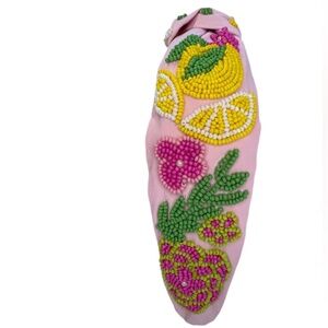 230. NEW The Rosemary Flower Lemon Beaded Brooke Shade Designer Headband